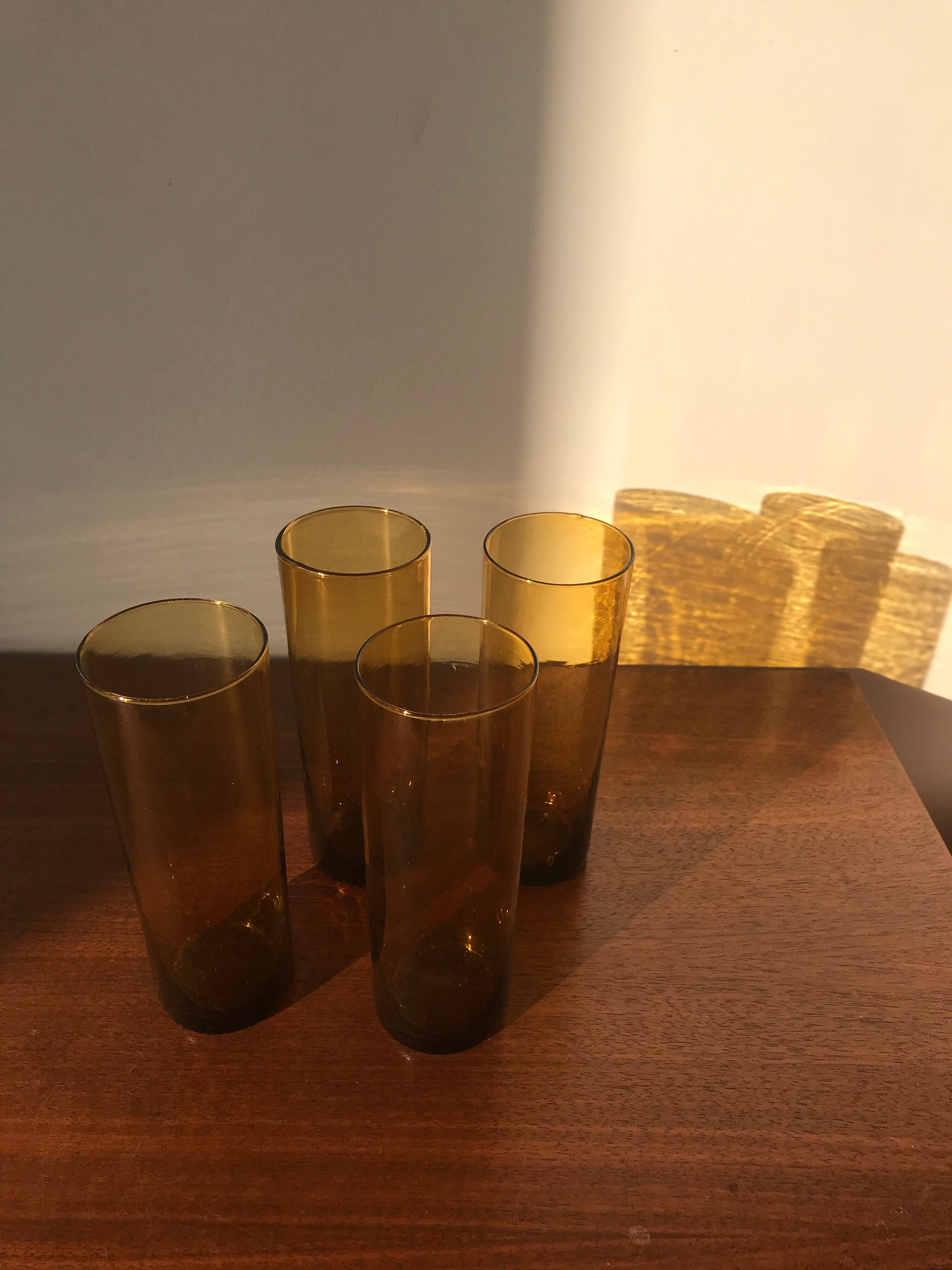 Amber orangeade glasses