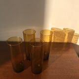 Verres à orangeade ambré