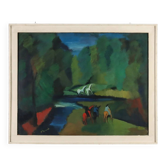 Modern painting signed by Gian Rodolfo D'Accardi "Ride in the Woods" 1955