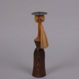 Bougeoir anthropomorphe en bois