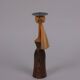 Anthropomorphic wooden candle holder