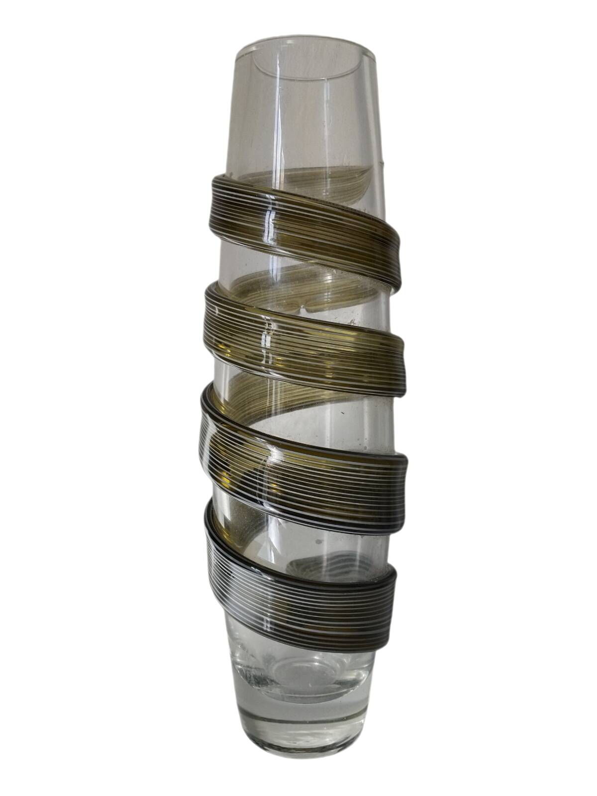 Large vintage blown glass vase in Murano style.