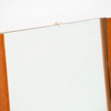 Scandinavian vintage rectangular teak mirror, 1960.