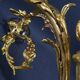 Double wall lamp in gilded bronze and glass paste
