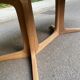 Table scandinave ovale extensible Baumann décapée en teck brut 240cm 1960