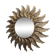 sun mirror with angel wings in golden patinated stucco