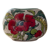 Vintage glazed ceramic vase signed