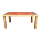 Modernist pine and orange lacquered coffee table, 1970s