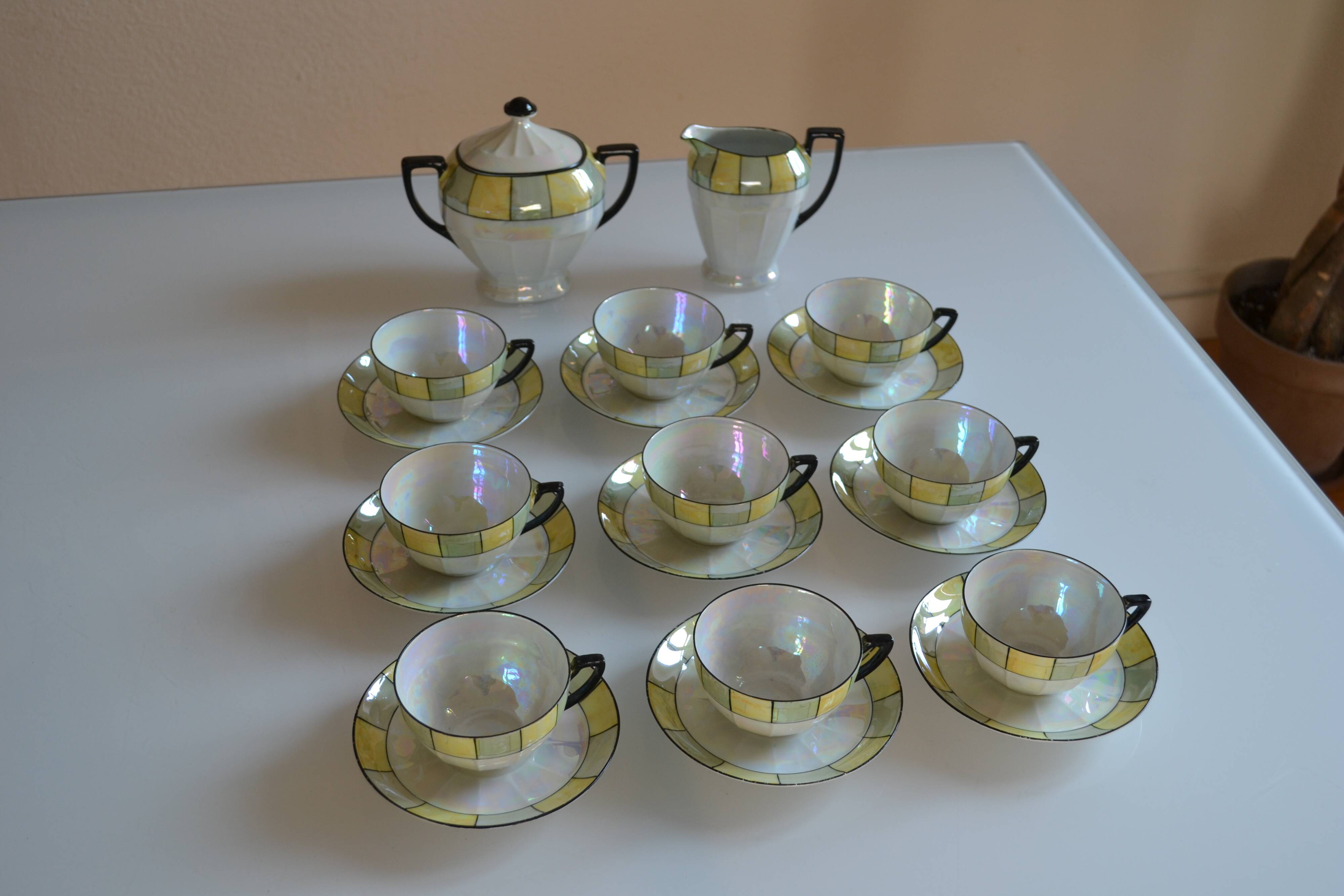 Art Deco porcelain tea or coffee set Czechoslovakia 1930