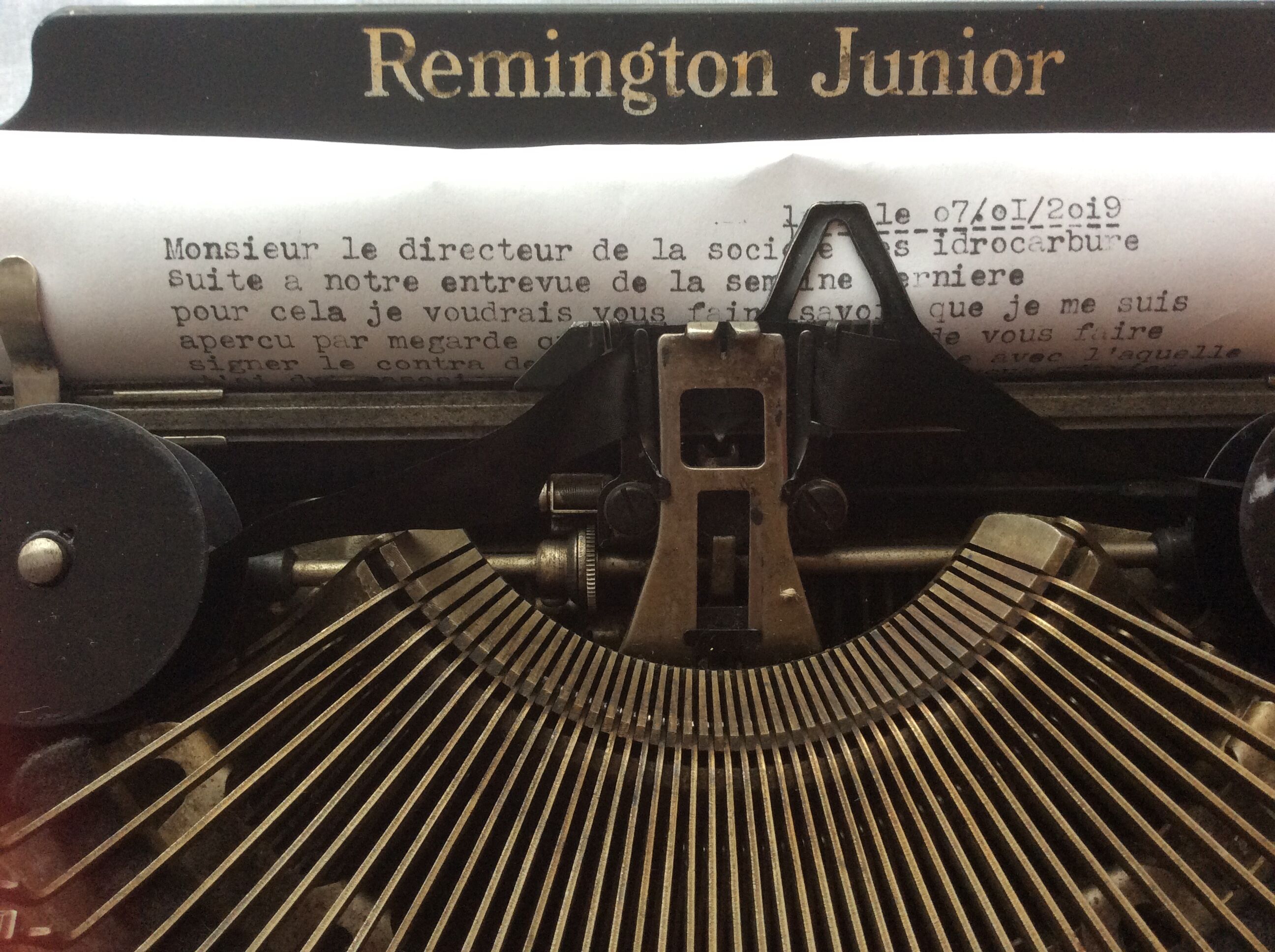 Old Remington Junior portable typewriter