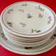 Porcelain dessert service with floral decoration