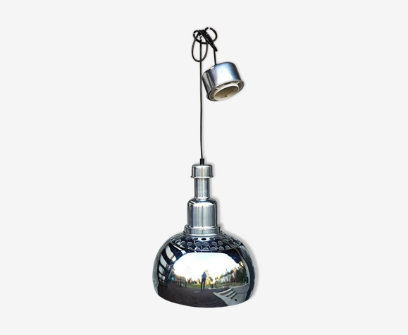 Suspension chromé style industriel