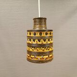 Danish ceramic hanging lamp designed by Jette Hellerøe in the 1970s.