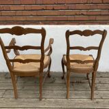 Pair Chair and Straw Chair