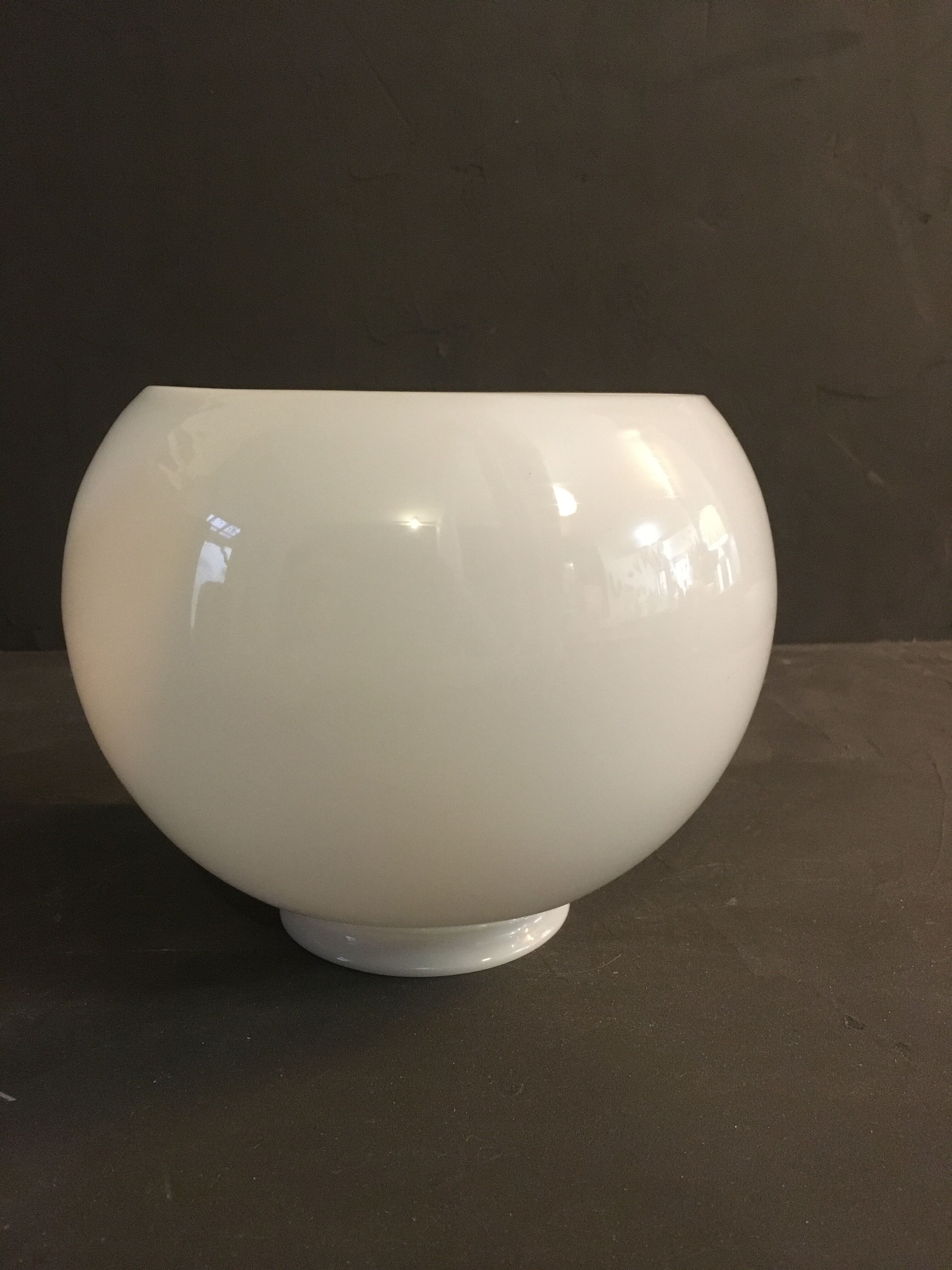 White glass globe