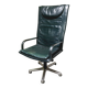 LOOP office chair – Pierluigi Molinari, 1992 – dark green leather