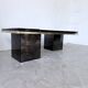"Rizzo" lacquered and brass coffee-bar table from the 1970s.