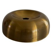 Flush-mounted disc-shaped brass fixture from the mid-century, 1960, Italy.