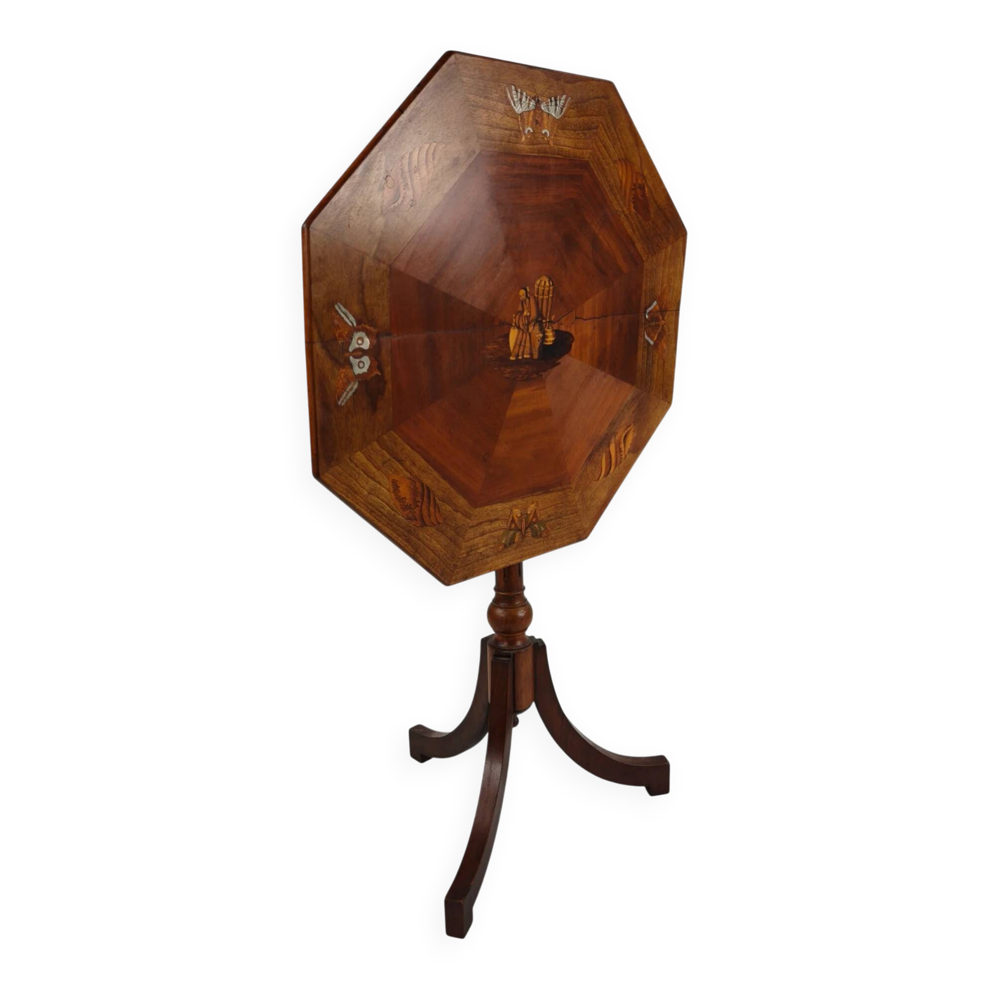19th century English tilt-top table in the Chinoiserie style