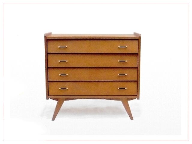 Commode vintage chêne clair 1950