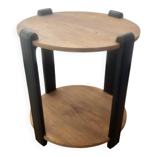 Guéridon table basse art déco bois