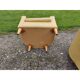 Paire de fauteuils simili cuir marron clair vintage