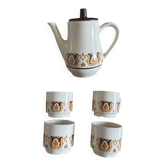 Vintage coffee service Nomar Jet – Coffee maker + 4 cups – Porcelain