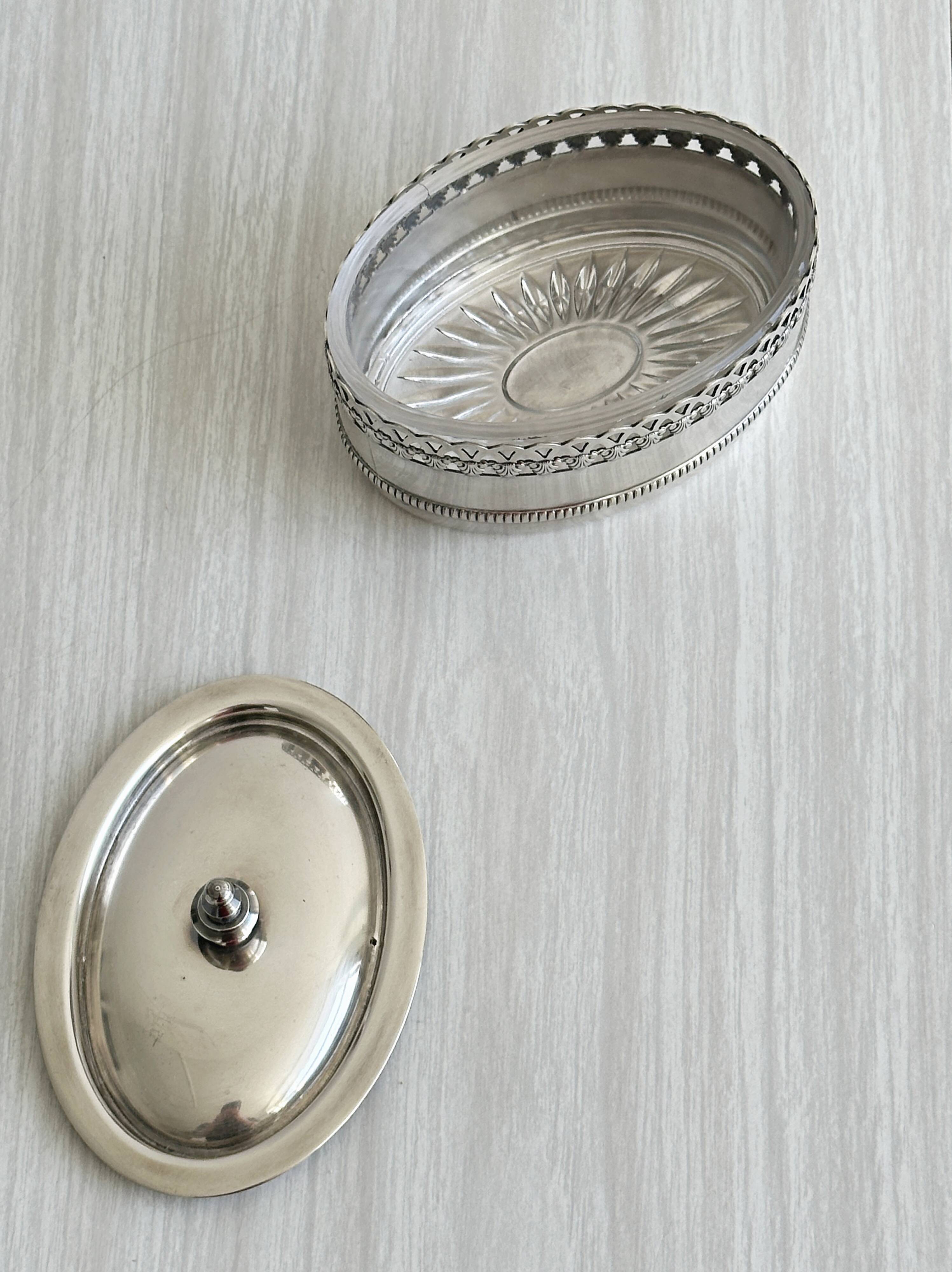 Vintage metal butter dish