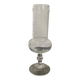 Vase sur pied en verre transparent