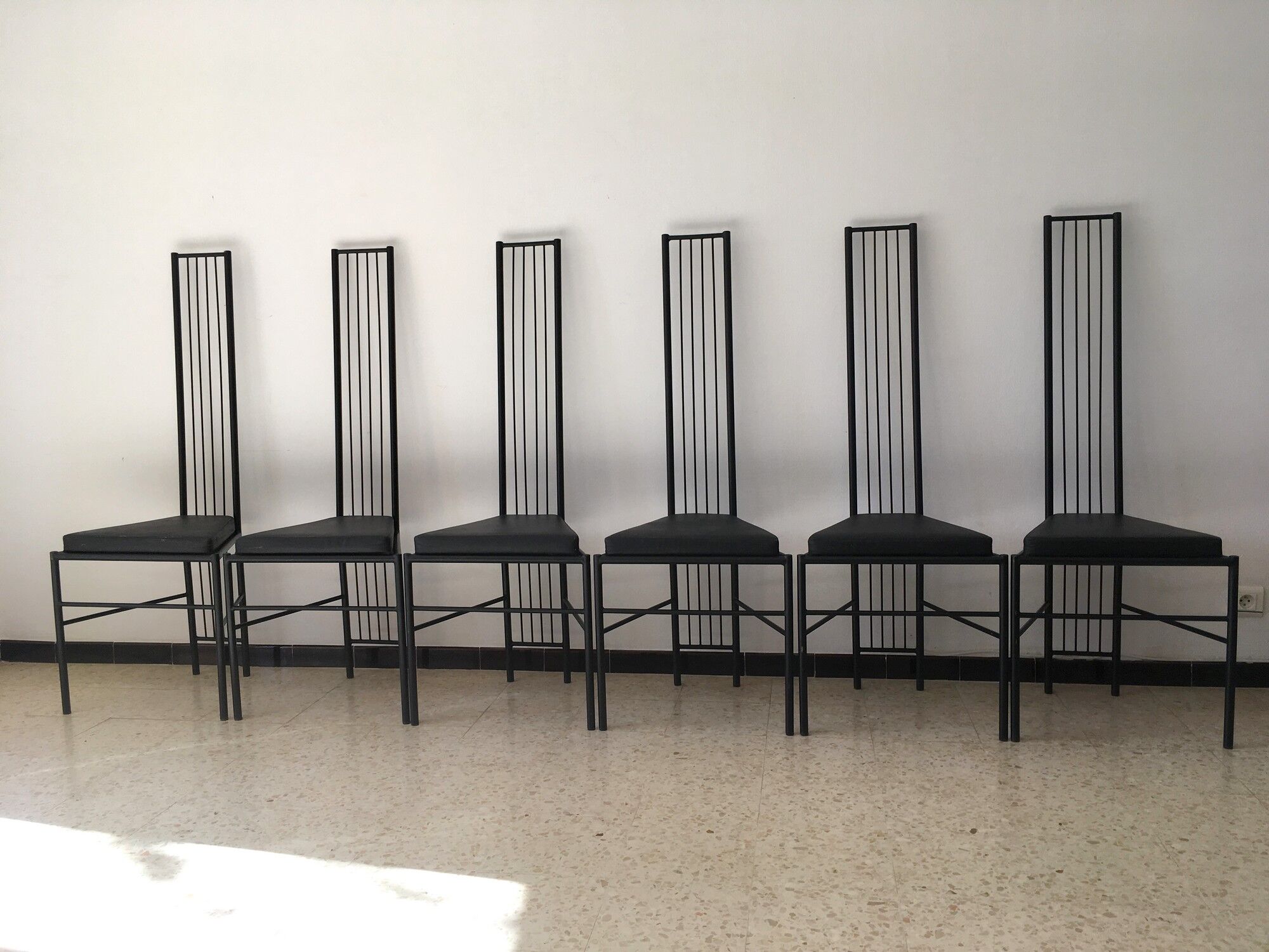 6 chairs vintage years 80