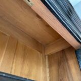 Napoleon 3 walnut window glass cabinet