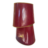 Paire d'abat jours bordeaux or