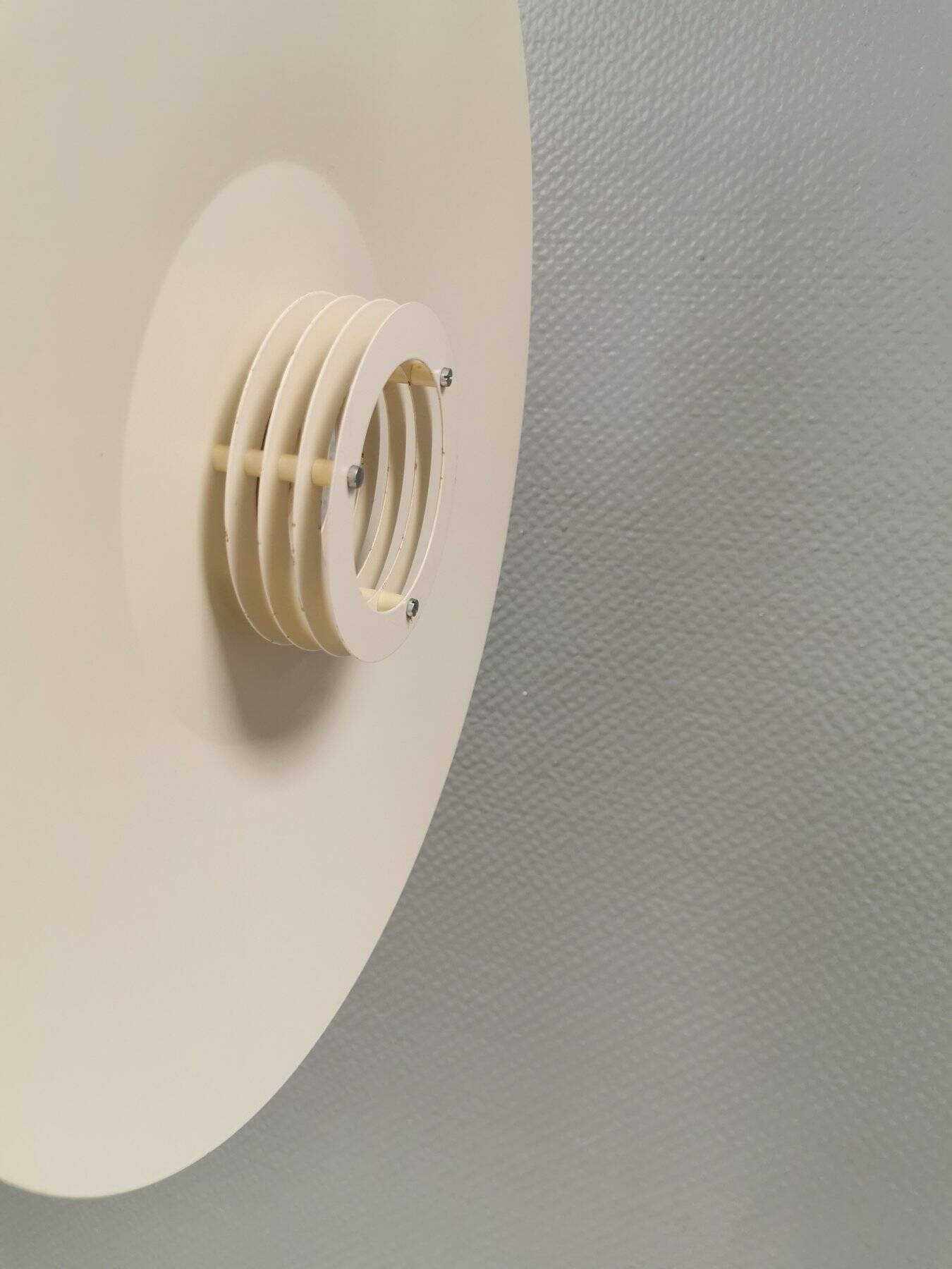 White slim hanging lamp from the Danish lamp produced by Lyfa, 1980s