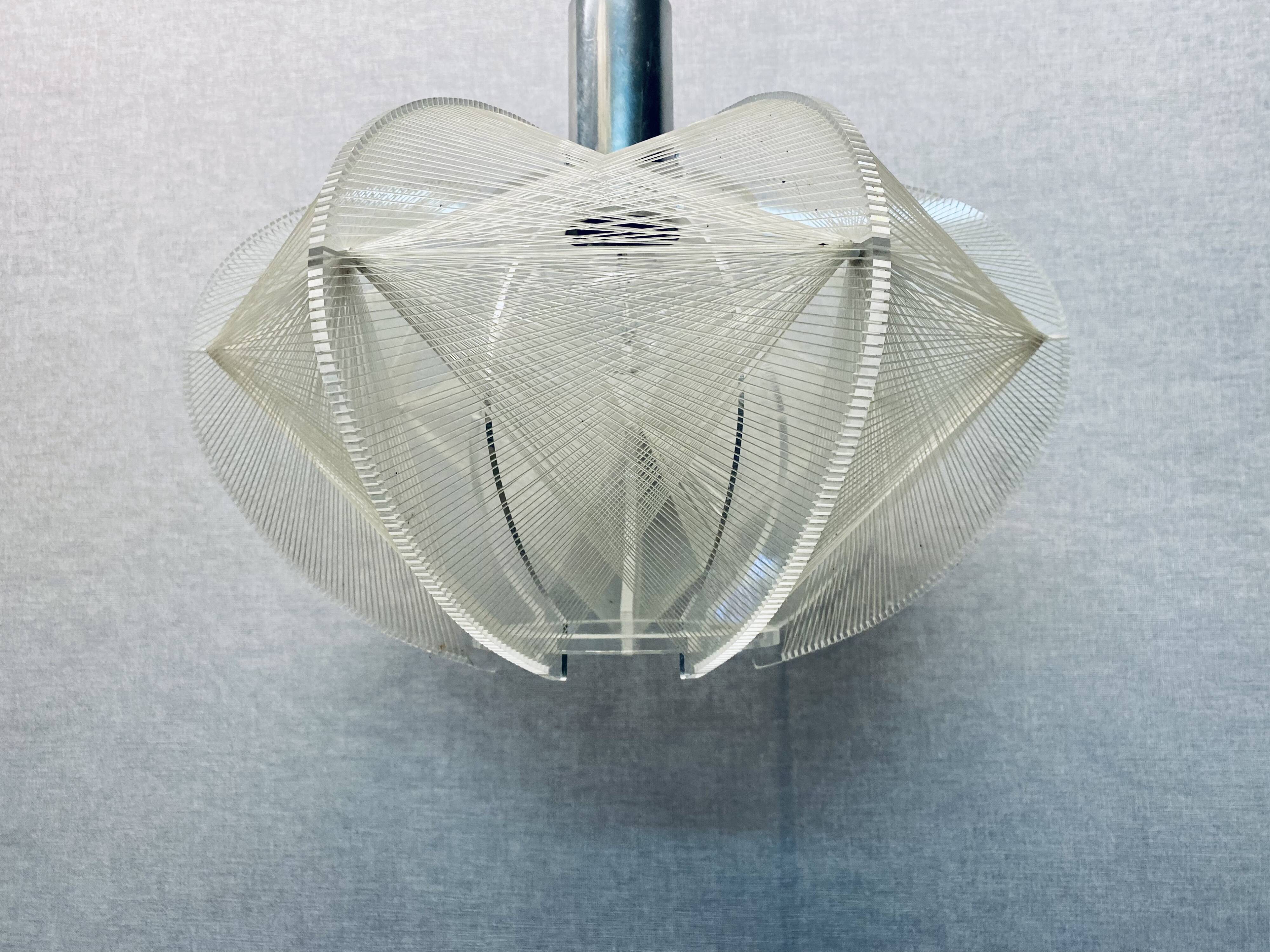 Sompex pendant lamp of perspex made by Paul Secon