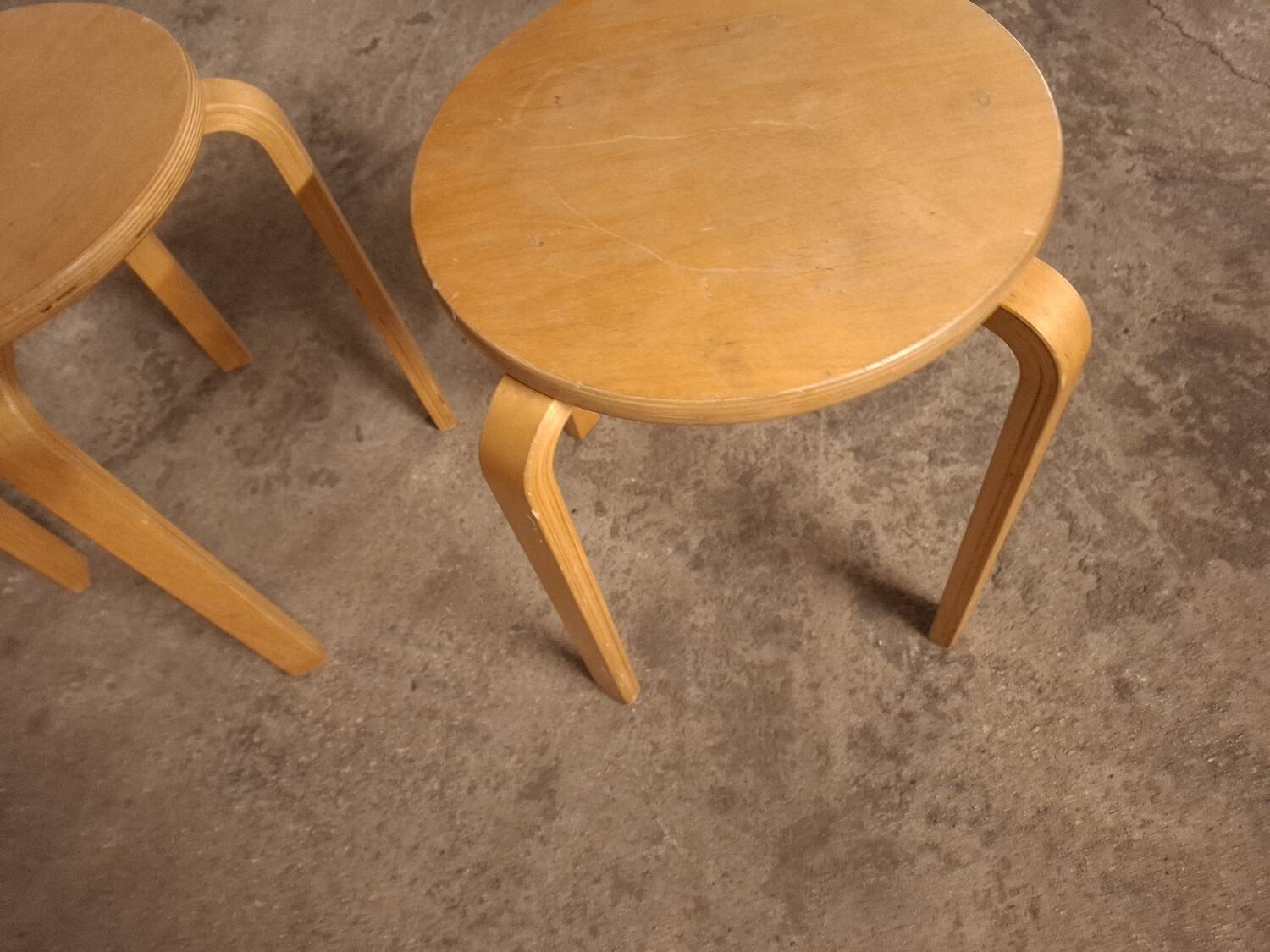 2 stackable stools, vintage 90'S Ikea