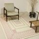 Carpet geometric design pastel colors pink and off-white year 70/80.