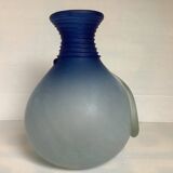 Murano style cobalt blue vase