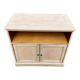 Louis Philippe two-door buffet, renovated TV unit in raw wood.