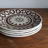 4 assiettes à dessert England