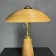 Lampe de table en rotin, bambou et laiton, Italie années 1970