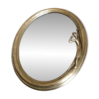 Vintage brass mirror