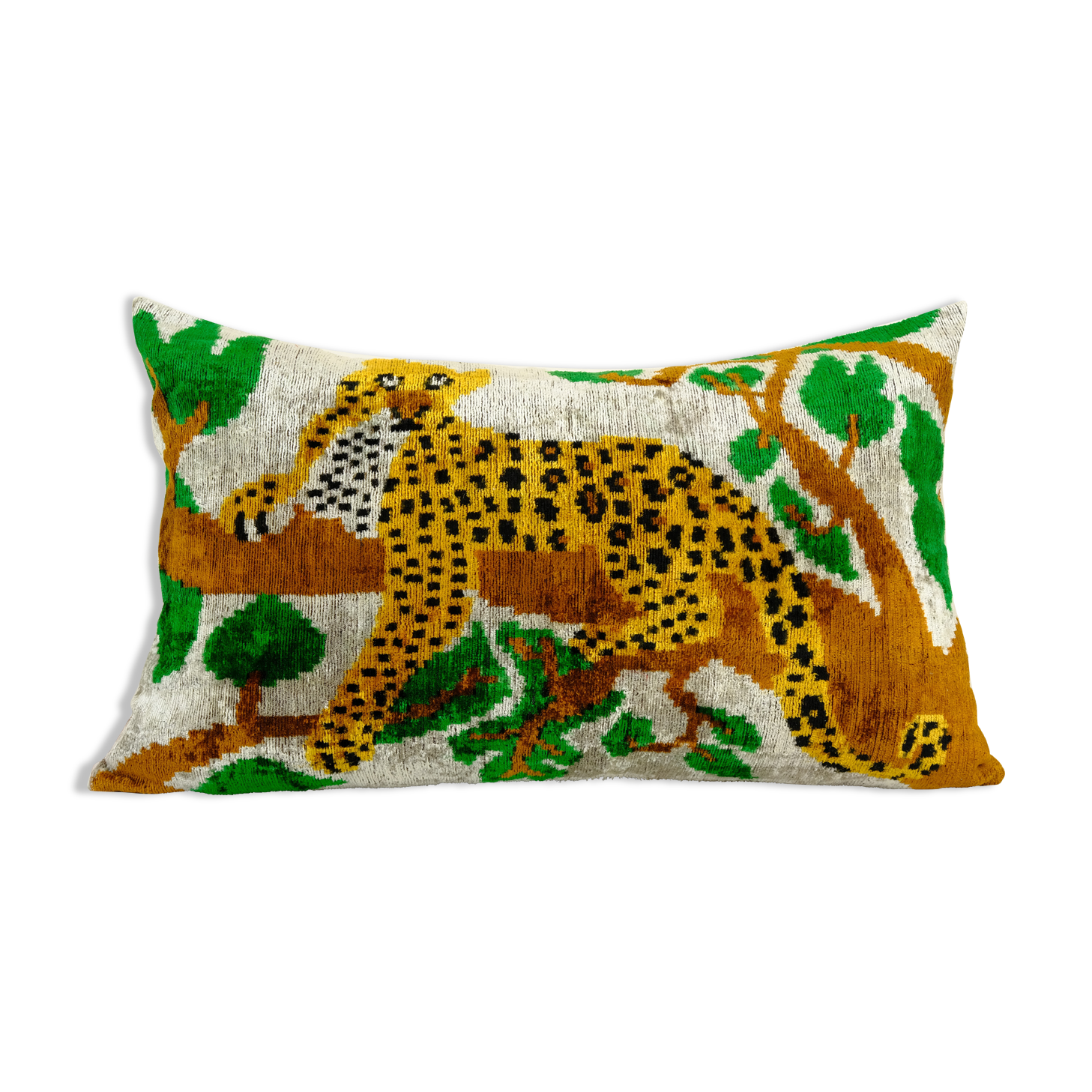 Ikat velvet pillow cover