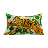 Ikat velvet pillow cover