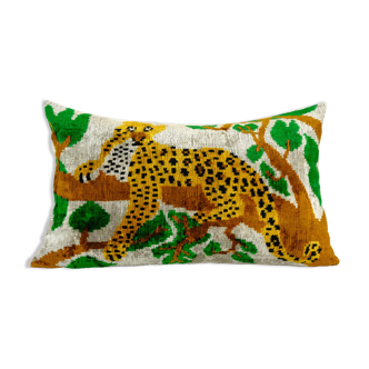 Coussin tigre Ikat