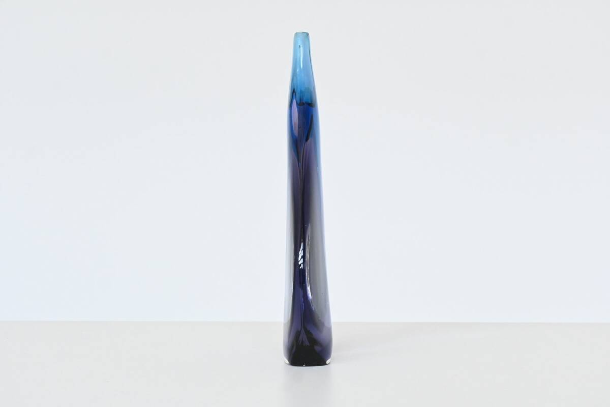 Flavio Poli Sommerso "Teardrop" vase Murano glass Seguso Italy 1960