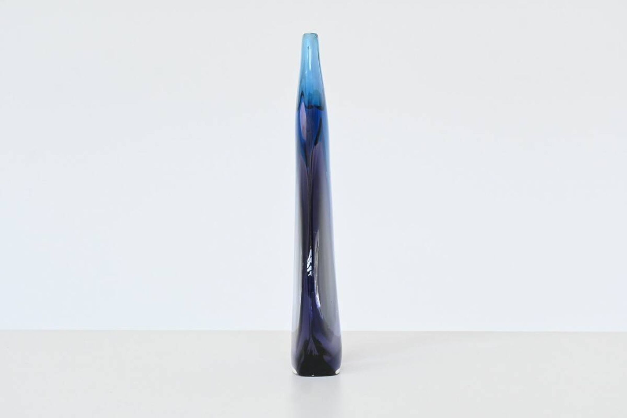 Flavio Poli Sommerso "Teardrop" vase Murano glass Seguso Italy 1960