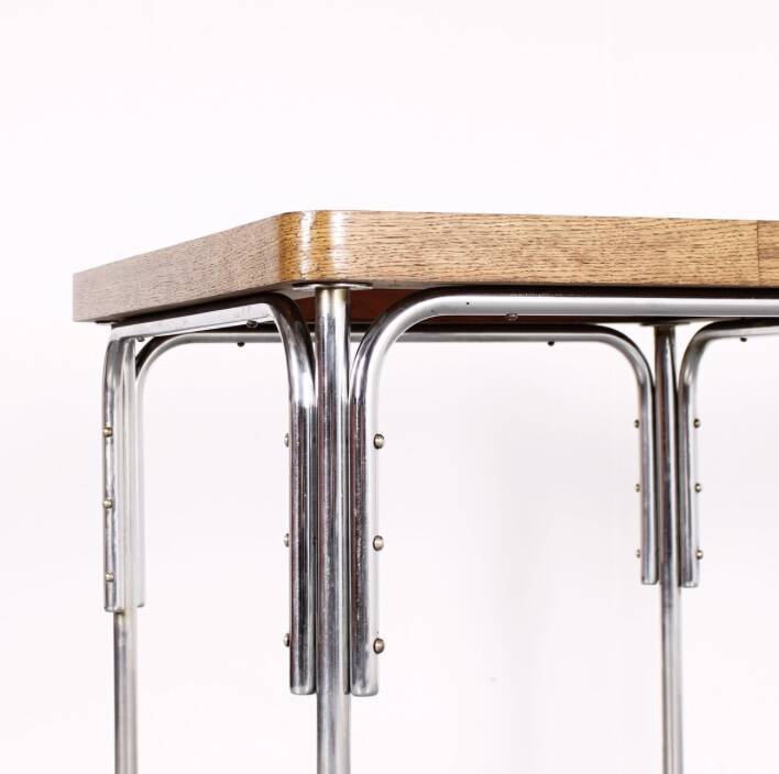 Table design Italian tubular metal base