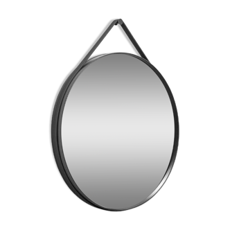 Miroir  a sangle diamètre 70 cm couleur mastic danemark