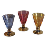 Harlequin blown crystal glasses