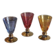 Harlequin blown crystal glasses